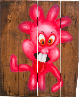 Maria Kozic VISIONARYALS 5, 2000; acrylic on wood; 74 x 60.5 cm; enquire