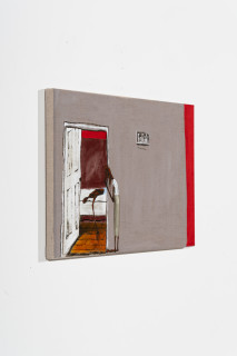 Mia Boe School night, 2026; acrylic on linen; 31 x 46 cm; enquire