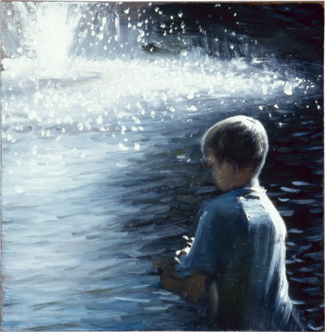 Louise Hearman Untitled #  913, 2003; oil on masonite; 30 x 30 cm; enquire