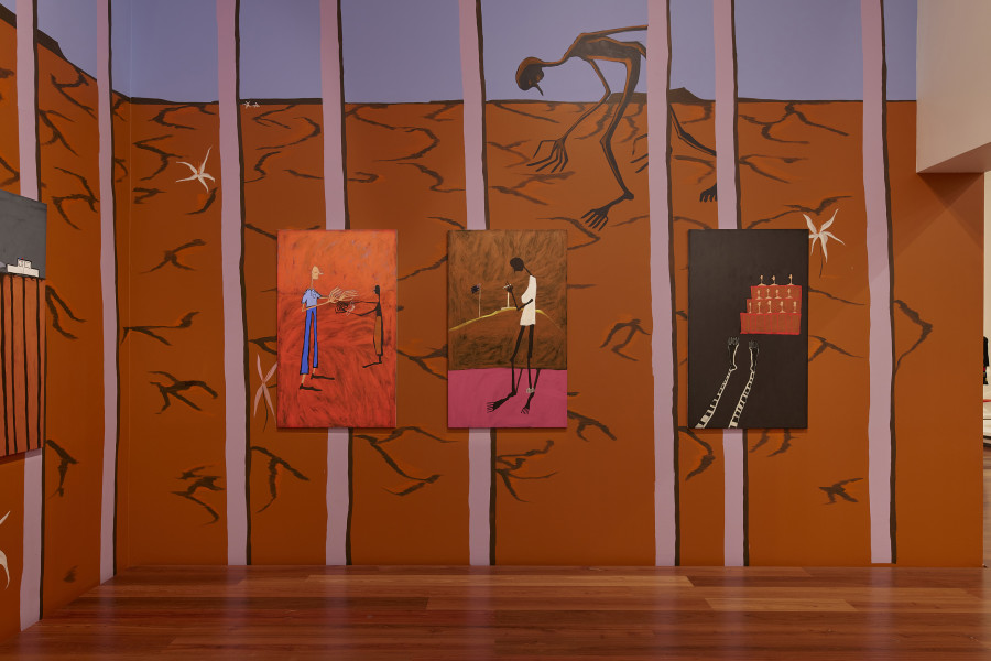 Installation view, Mia Boe, For the angels in paradise, 2023, in Melbourne Now at the Ian Potter Centre: National Gallery of Victoria (24 March – 20 August 2023), Courtesy the artist and the National Gallery of Victoria Photo: Sean Fennessy&nbsp;