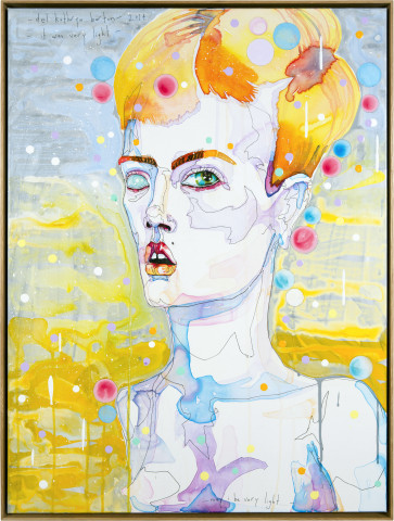 Del Kathryn Barton it was very light, may i be very light, 2014; acrylic on linen; 83.5 x 68 cm; enquire