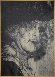 David Noonan Untitled, 2012; screen-printed jute and linen collage; 204 x 146 cm; enquire