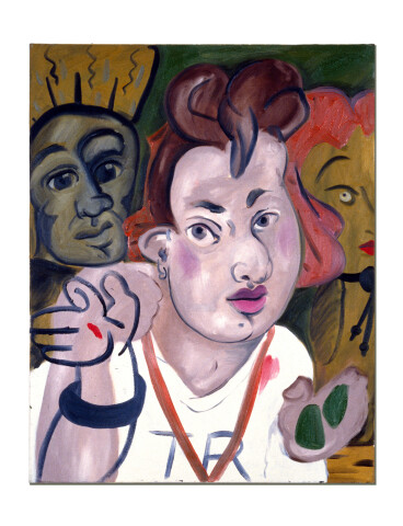 Linda Marrinon I Love The Police, 1990; oil on canvas; 76 x 61 cm; enquire