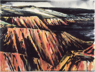 Mandy Martin Drawing for Coastal Landscape 4, 1985; pigment, enamel paint on arches paper; 56.5 x 75.6 cm; enquire