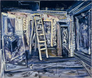 Victor Rubin A Chamber for Writers Inversion and Preferences, 1987; oil on canvas; 168 x 198 cm; enquire