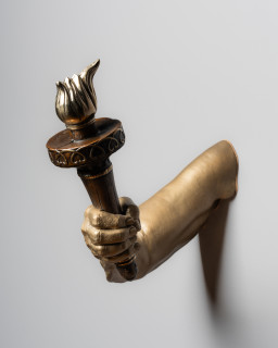 Julie Rrap Liberty at Half Mast, 2026; bronze; 33 x 36 x 54 cm; Edition of 2 + 1 AP; enquire