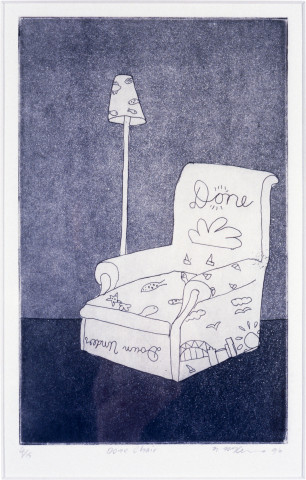 Noel McKenna Done Chair, 1996; etching; 20.4 x 12.8 cm; enquire