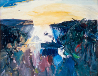 Kevin Connor Sunrise from the House (Morella Road), 1984; oil on Belgian linen; 122 x 152 cm; enquire