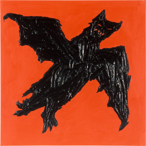 Maria Kozic Bat, 1984; from the series Halloween; acrylic on canvas; 76 x 76 cm; enquire