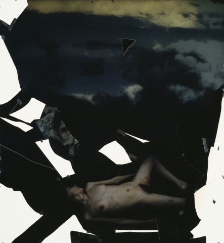 Bill Henson Untitled, 1994; type C photograph, adhesive tape, pins, glassine; 200 x 185 cm; enquire