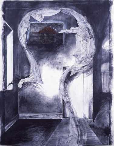 Richard Goodwin Head, 1987; cotton, acrylic, graphite and chalk on canvas; 210 x 155 cm; enquire
