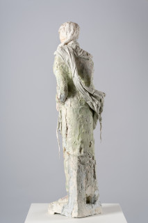 Linda Marrinon Winter, 2025; tinted and painted plaster with muslin; 100 x 36 x 24 cm; enquire
