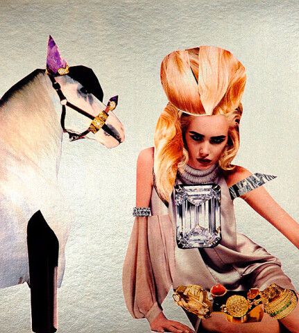 Jacqueline Fraser "She's a vile gold-digging Cindy Sherman cut-out.", 2007; She's a vile gold-digging Cindy Sherman cut-out.; 100 x 100 cm (framed);