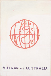 Geoff Lowe A Constructed World, 1992; lime wash on paper on canvas; 182 x 122 cm; enquire