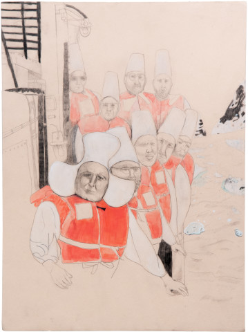 Hossein Ghaemi Almost immediately, 2009; gouache and pencil on paper; 38 x 28 cm; enquire