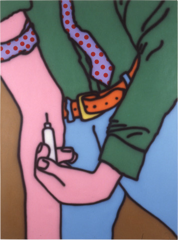 Howard Arkley The Ritual, 1987; acrylic paint on canvas; 160 x 122 cm; enquire