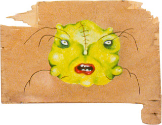 Maria Kozic VISIONARYALS 10, 2000; acrylic on wood; 21.5 x 34 cm; enquire