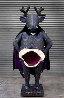 Rohan Wealleans Janicot Vader, 2009; polystyrene, paint, shark jaw and velvet; 237 x 104 x 70 cm; enquire