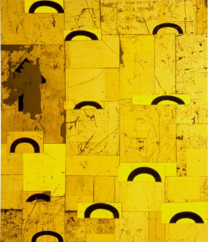 Rosalie Gascoigne Parasol, 1999; retro reflective roadsign on wood; 123 x 106.5 cm; enquire