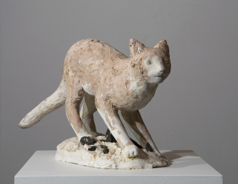 Linda Marrinon As yet untitled [cat], 2016; tinted plaster; 27 x 45 x 16 cm; enquire