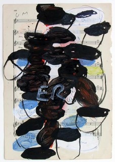 Newell Harry Untitled, 2006; gesso and oil stick on music sheet paper; 27.5 x 19 cm; enquire