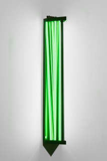 Callum Morton City Lights #11, 2026; steel, 2Pac polyurethane, lights; 94.5 x 19 x 15.5 cm; enquire