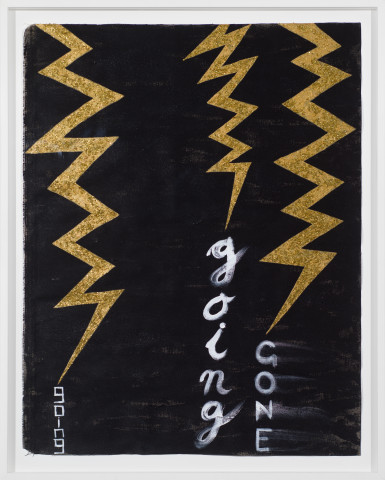 Nell going, going GONE, 2018; acrylic paint and gliter on linen; 101.5 x 81 cm; enquire