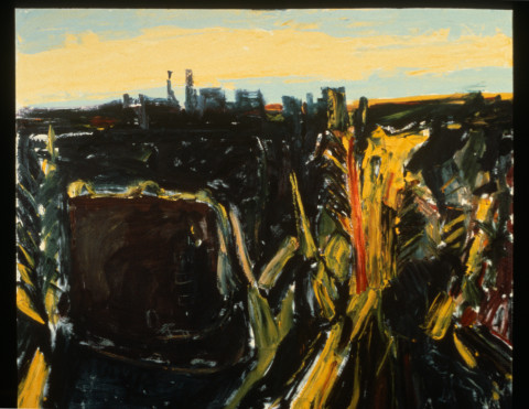 Kevin Connor The Building in Flinders Street, 1987; oil on canvas; 152 x 182 cm; enquire