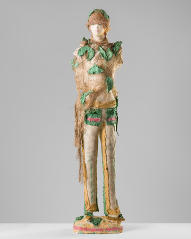 Linda Marrinon Woman in a forest, 2020; plaster, hessian; 121 x 27 x 16 cm; more info; enquire