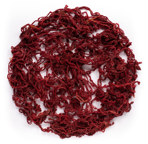 Kirtika Kain burnt blood, 2019; religious thread, wax; 35 x 35 cm; enquire