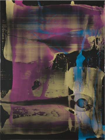 Dale Frank Orange Walk, 2021; colour pigment in Easycast, Epoxyglass, on Perspex; 160 x 120 cm; enquire