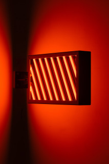 Callum Morton City Lights #2, 2026; steel, 2Pac polyurethane, lights; 33 x 67.5 x 12 cm; enquire