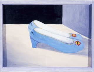 Noel McKenna Blue Done Shoes, 1996; oil on canvas board; 31.5 x 38.1 cm; enquire