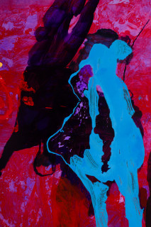 Tom Polo we transfer (where do you go, where nobody knows) (detail), 2026; acrylic and Flashe on polycotton; 213 x 198 cm; enquire
