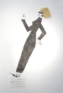 Jacqueline Fraser      , 2003; Italian wool suiting, faux fur, Swiss taffeta ribbon; 150 x 100 x 15 cm; enquire