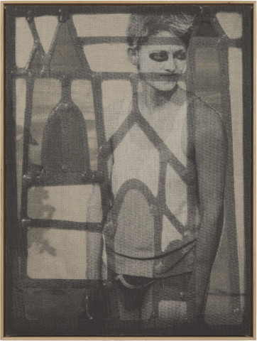 David Noonan Untitled, 2011; screen printed jute and linen collage; 72 x 55 cm; Edition of 3 + AP 2; enquire