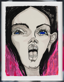Del Kathryn Barton i care mutha fucka, 2019; gouache on paper, hand finished frame; 87 x 67.5 cm; Enquire
