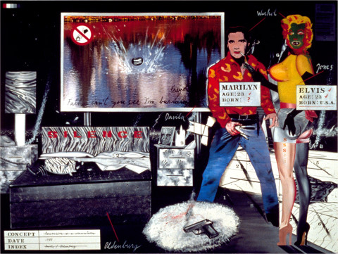 Juan Davila Bedroom Ensemble, 1981; acrylic and collage on photographic mural; 200 x 260 cm; enquire
