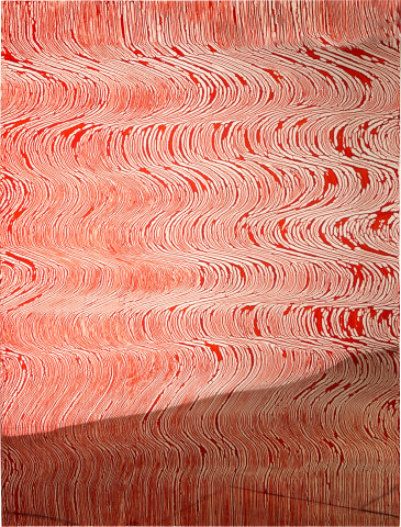 Dale Frank Bangladeshi, 2016; 14.; Bluebird Blood under Liquid Glass on perspex; 200 x 150 cm; enquire