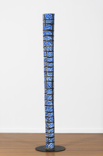 Dhambit Munuŋgurr Djapu Design, 2025; 3460-25; acrylic on wood; 260 x 35 cm; enquire