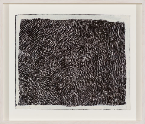 Nyapanyapa Yunupiŋu Lines, 2017; 89-17; earth pigments on paper; 49.5 x 57.5 cm; more info; enquire