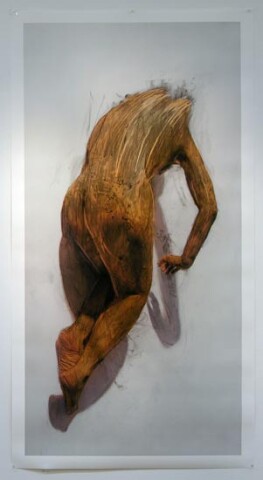 Julie Rrap Body Rub 6, 2006; archival print on watercolour paper; image size: 199 x 100cm, paper size: 210 x 110 cm; Edition of 9 + AP 1; enquire