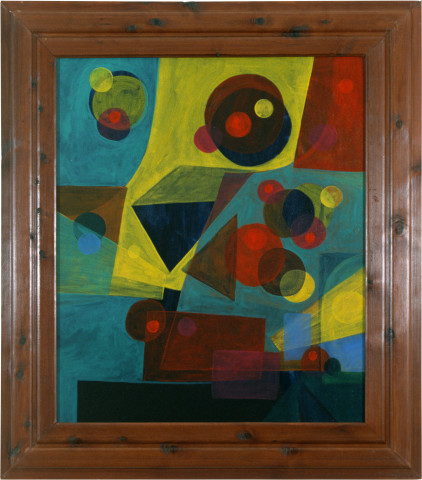 Dale Frank Mothers and Fathers and the Reel, 1986; acrylic & mixed media on canvas; 76 x 91 cm; enquire
