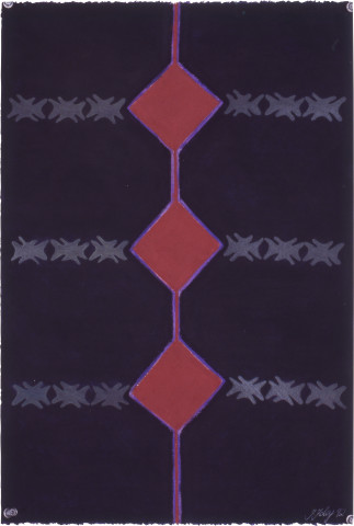 Fiona Foley Travelling Diamond Scale Mullett II, 1992; pastel on paper; 56 x 38 cm; enquire