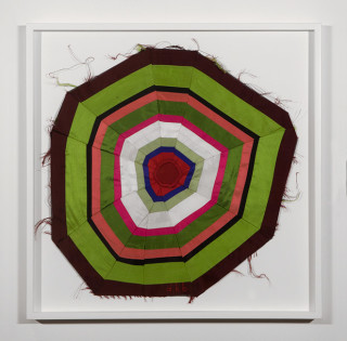 Del Kathryn Barton no other side, 2012; Dupion silk and embroidery cotton; 53 x 52 cm; enquire