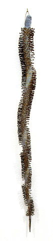 Bronwyn Oliver Tail, 1990; iron, lead and wood; 170 x 16 x 14 cm; enquire