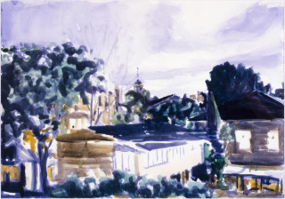 Gunter Christmann Rebusuber Suberebus, 1988; watercolour on Inges paper; 59.5 x 73.5 cm; enquire
