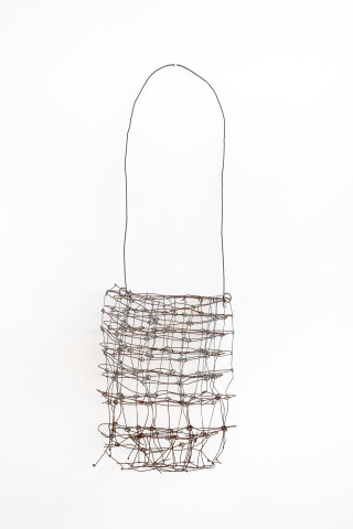 Lorraine Connelly-Northey Narrbong, 2019; CONNL - 0015; galvanised ringlock fencing wire; 185 x 65 x 14 cm; Enquire