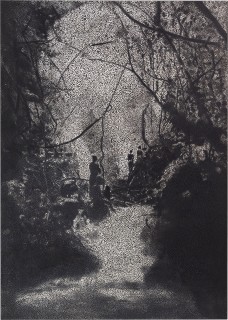 Daniel Boyd Untitled (PW), 2014; oil, charcoal and archival glue on linen; 315 x 223.5 cm; enquire