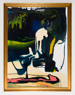 Dale Frank Feline Flu, 2013; varnish on canvas; 160 x 120 cm; (unframed); enquire